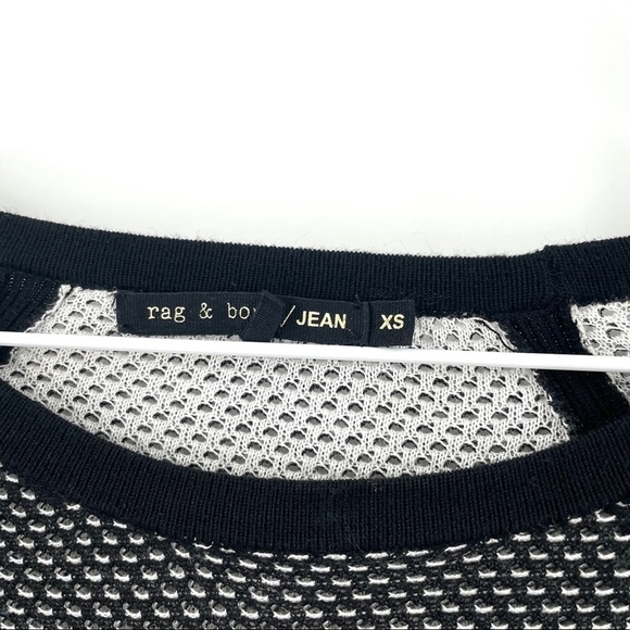 Rag & Bone Revolve Martina Striped Pullover in Black - Picture 9 of 9